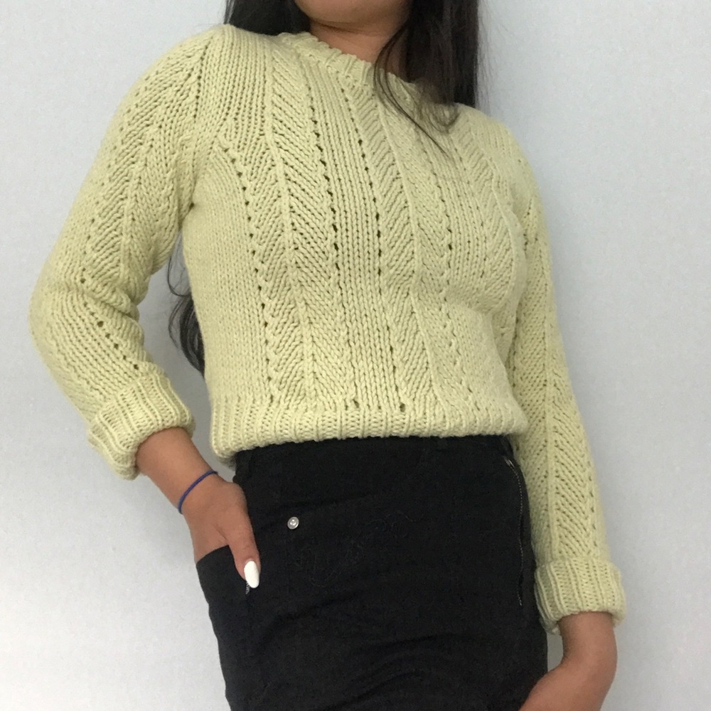 comfy ann taylor yellow sweater